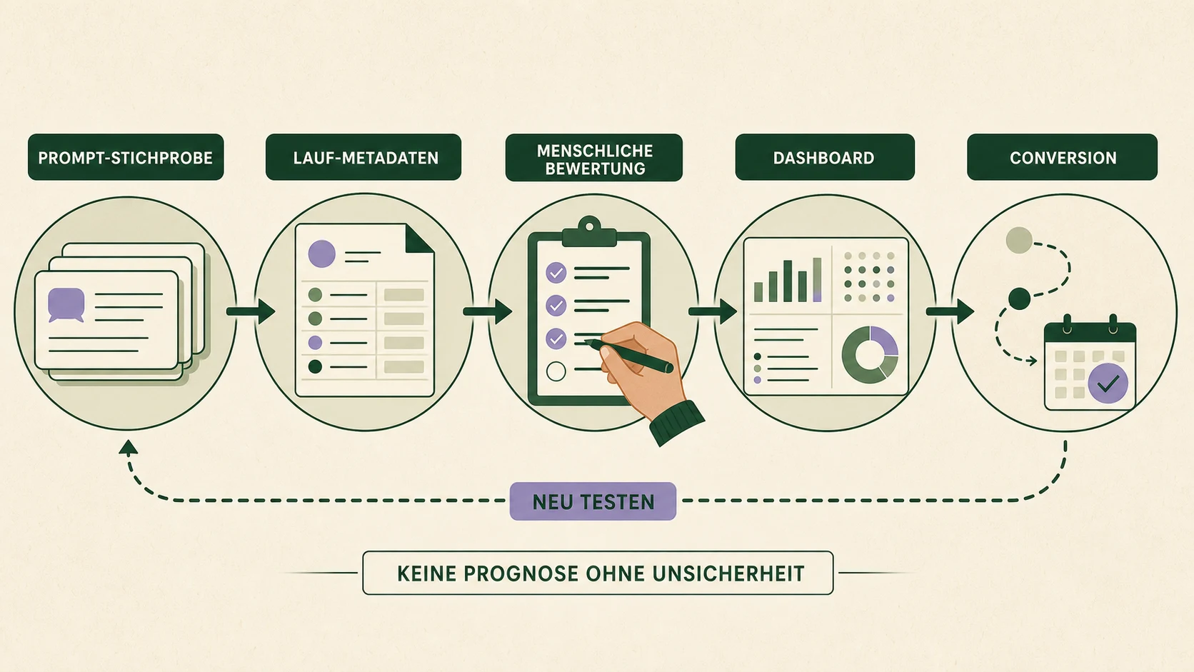 Prompt-Tests und Dashboards verbinden: KI-Sichtbarkeit ohne Scheingenauigkeit - Vorschau